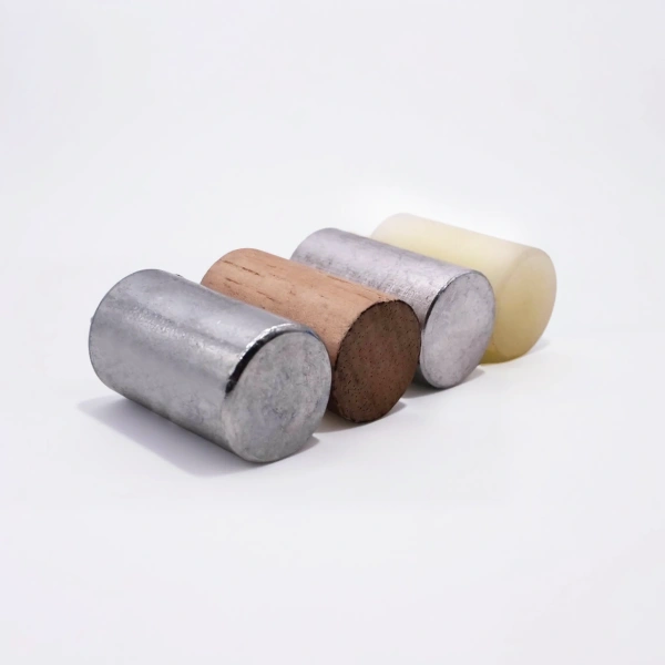 Набор калориметрических тел, цилиндрические (дерево, пластик, алюминий, сталь)